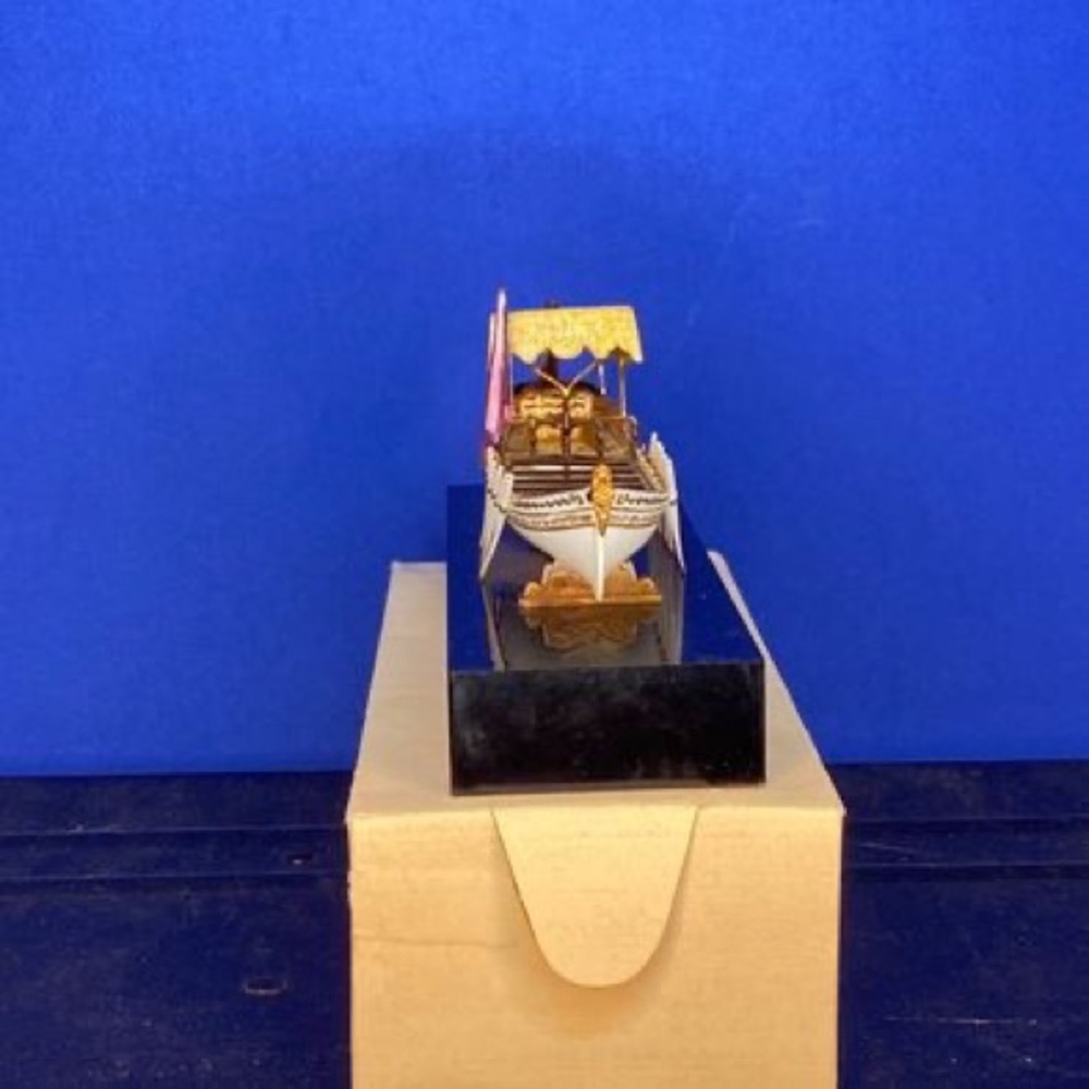 Vintage Miniature Spanish Ship / Miniatura Falua Isabel II Siglo XIX Spain - Picture 5 of 11